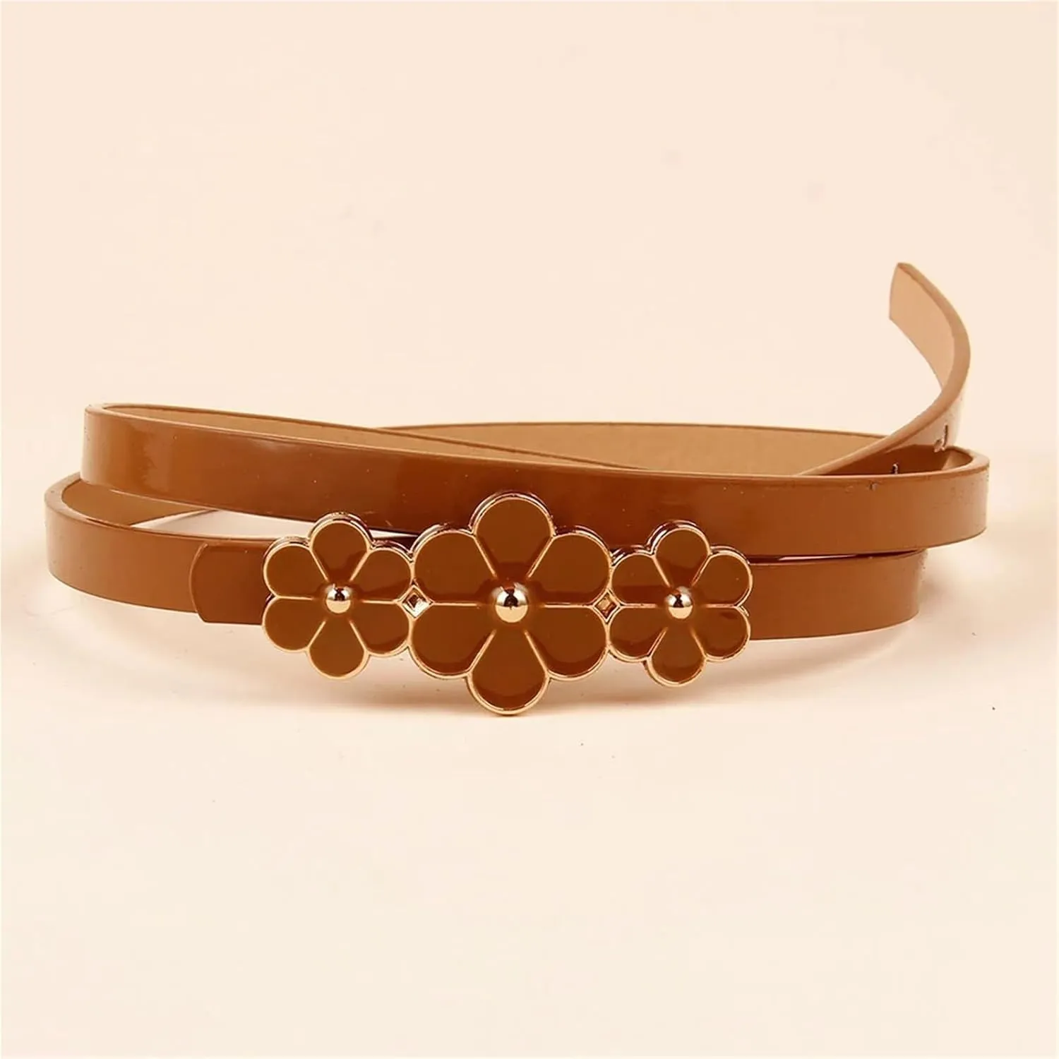 1PCS Women Belt Thin Decorate Dress Small Daisy Black White Summer
