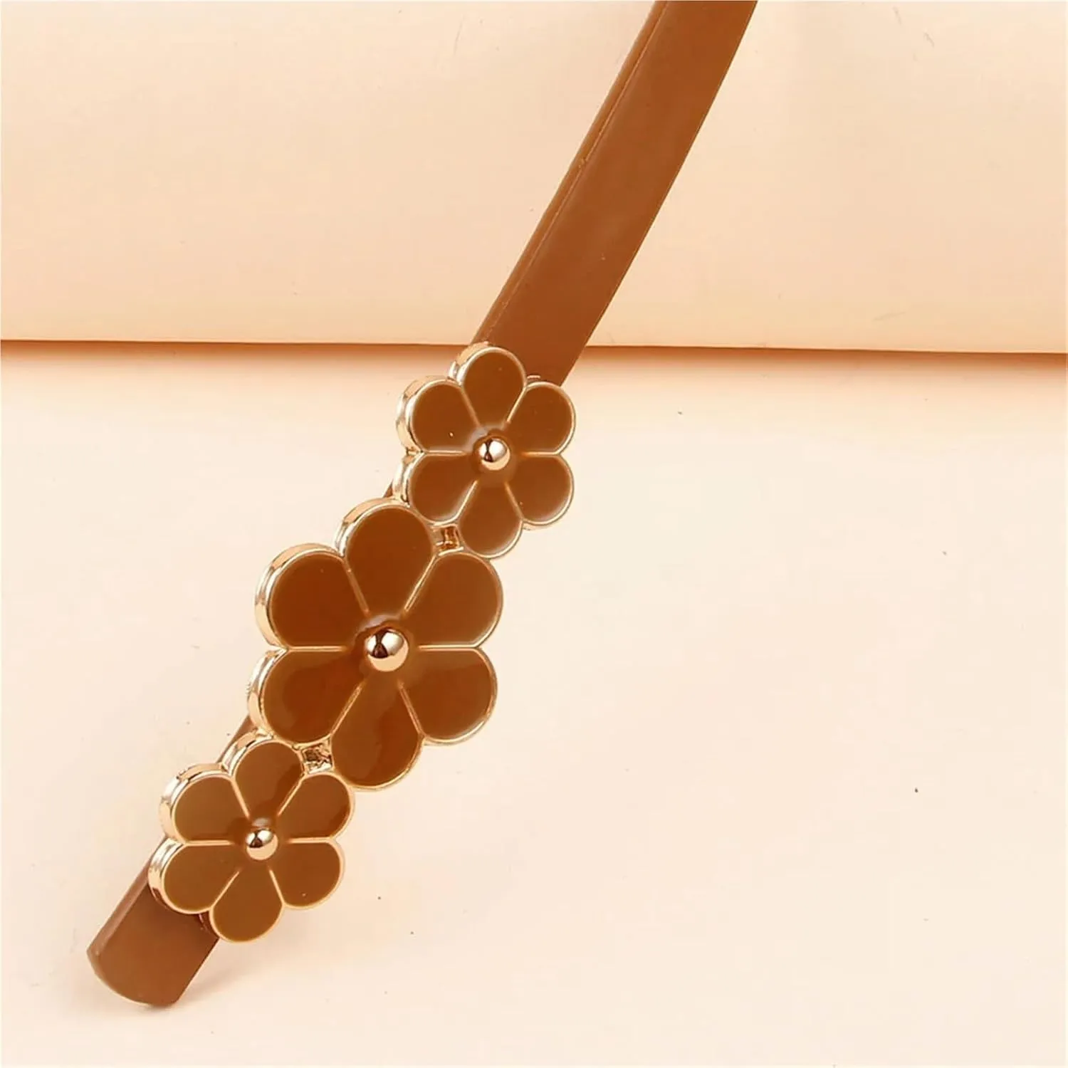 1PCS Women Belt Thin Decorate Dress Small Daisy Black White Summer
