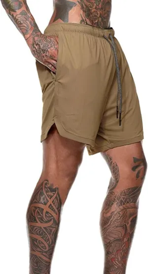 2 In 1 Joggingg Shorts Dry Fit Workout Shorts Running Stretch Quick Dry Shorts Sports Workout Gym