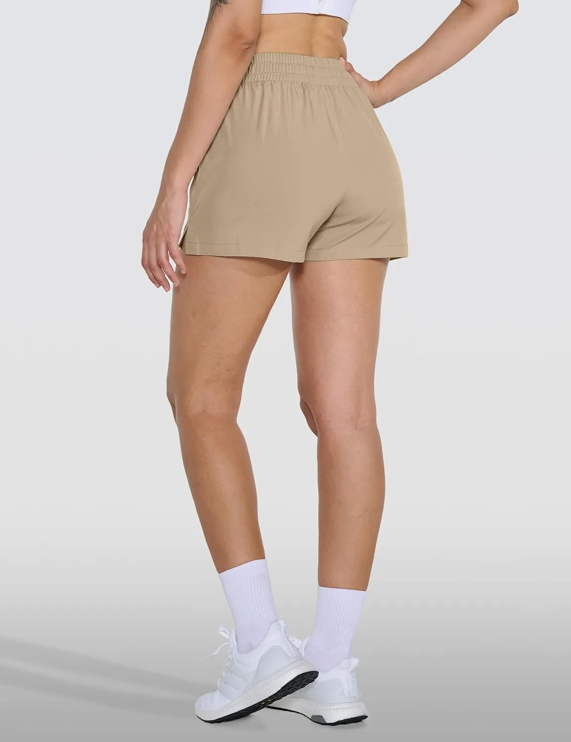 2 Pack 3" Womens Athletic Shorts Basic Running Shorts Lightweight Quick Dry Gym Workout Shorts with Pockets