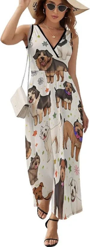 2025 Summer Tank Dress Wrap Sleeveless Adjustable Holiday Dress
