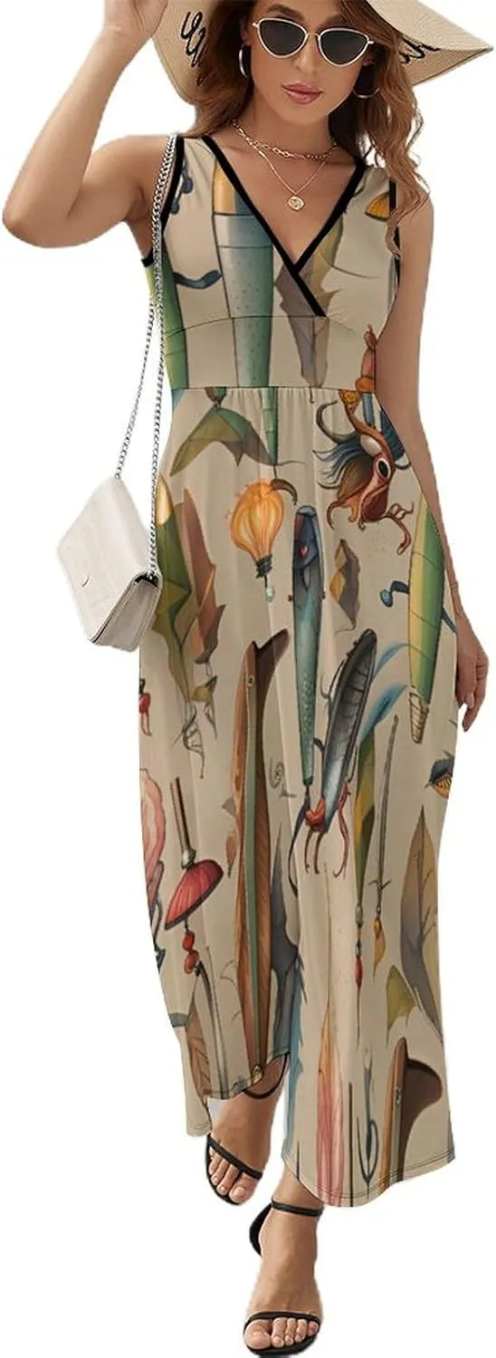 2025 Summer Tank Dress Wrap Sleeveless Adjustable Holiday Dress