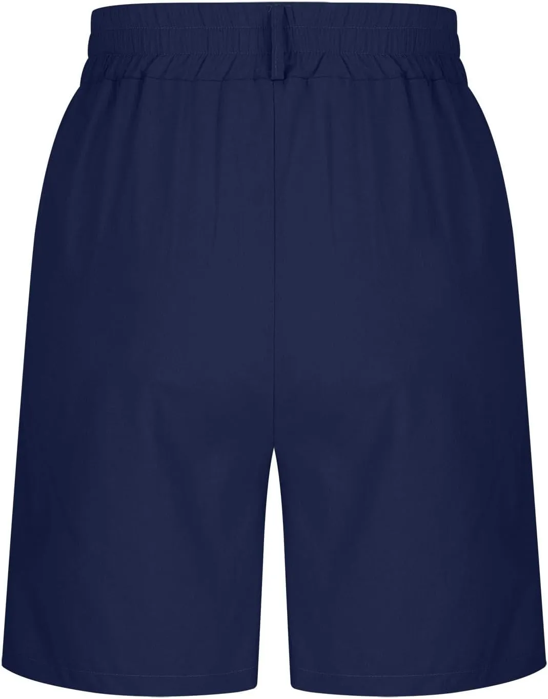 Bermuda Shorts for Women High Waisted Dressy Casual Linen Shorts Wide Leg Knee Length Summer Beach Shorts with Pocket