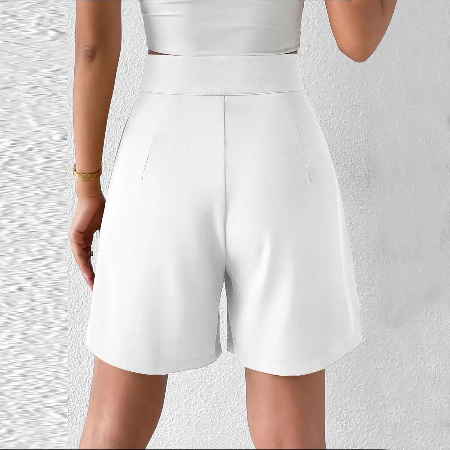 Bermuda Wide Leg Shorts Casual Summer Loose Fit Elastic High Waisted Shorts Comfy Lightweight Lounge Shorts