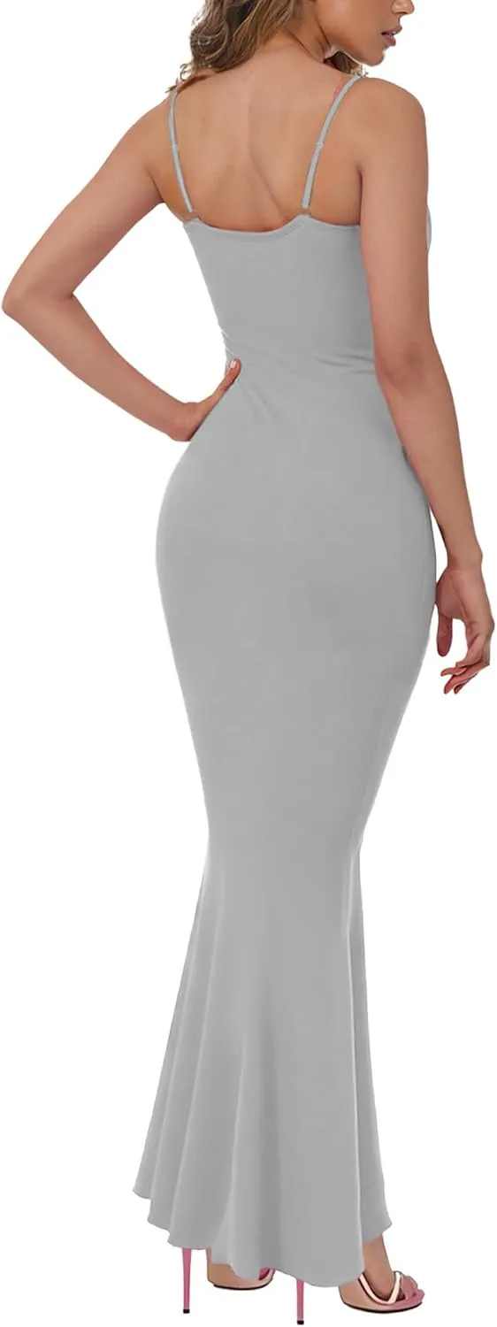 Buauty Womens Summer Dress Bodycon Maxi Dress Sleeveless Casual Long Dresses 2025 Spaghetti Strap Slip Elegant Evening Party