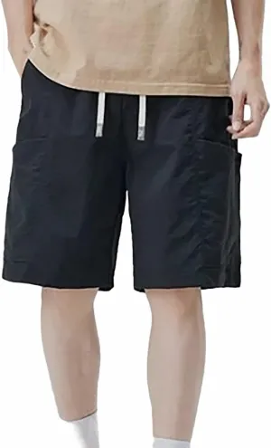 Cargo Shorts for Men Thin Baggy Comfy Retro Functional Sport SweatShorts Trendy Drawstring Summer Shorts with Pockets