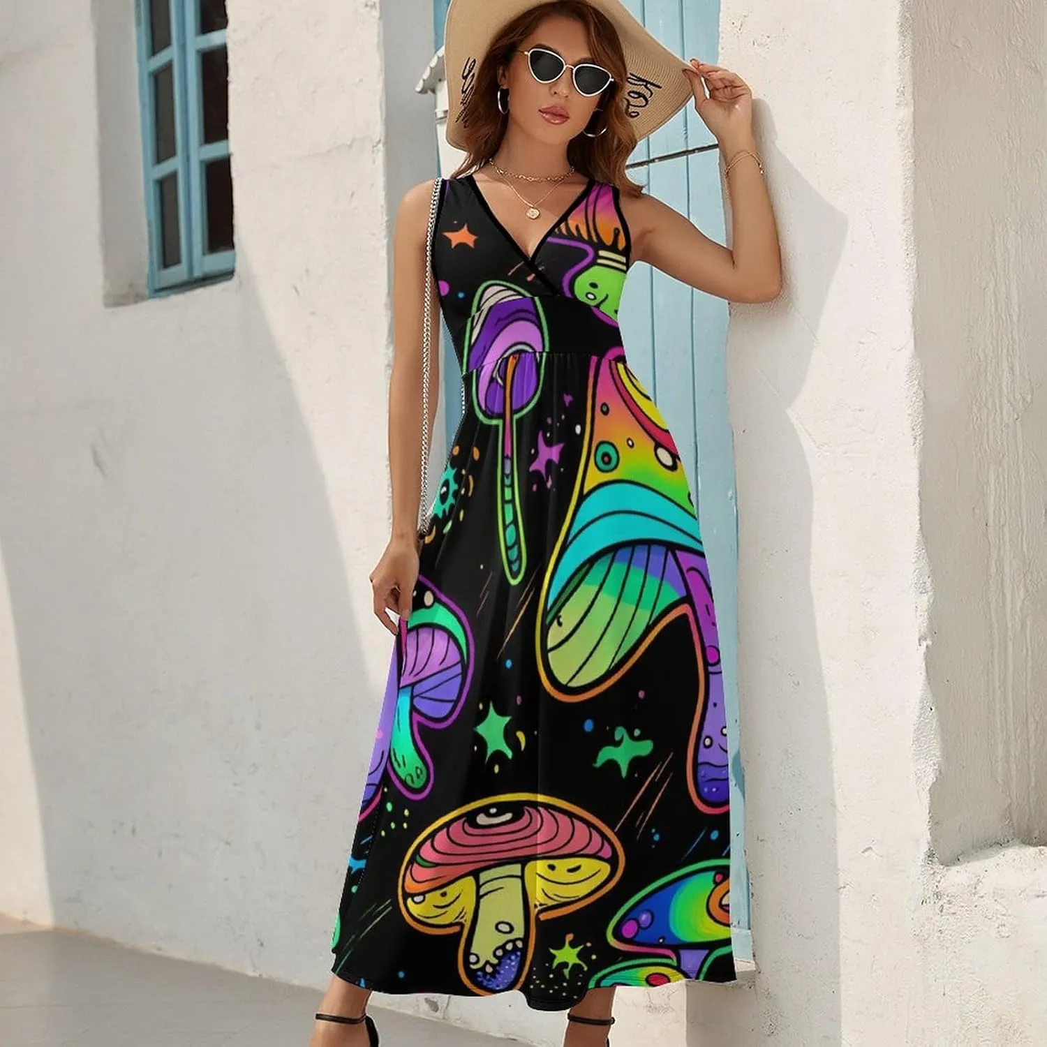 Casual Summer Tunic Dress Wrap Sleeveless Bodycon Beach Swing Dress