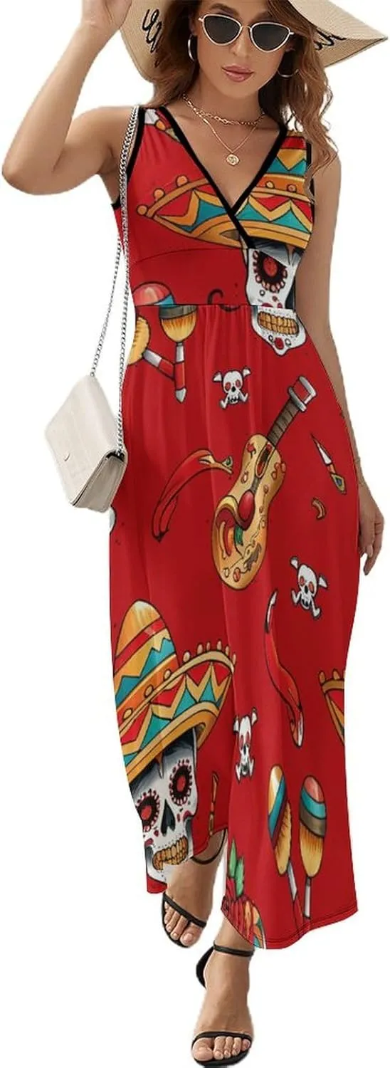 Casual Summer Tunic Dress Wrap Sleeveless Bodycon Beach Swing Dress