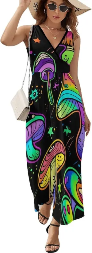 Casual Summer Tunic Dress Wrap Sleeveless Bodycon Beach Swing Dress