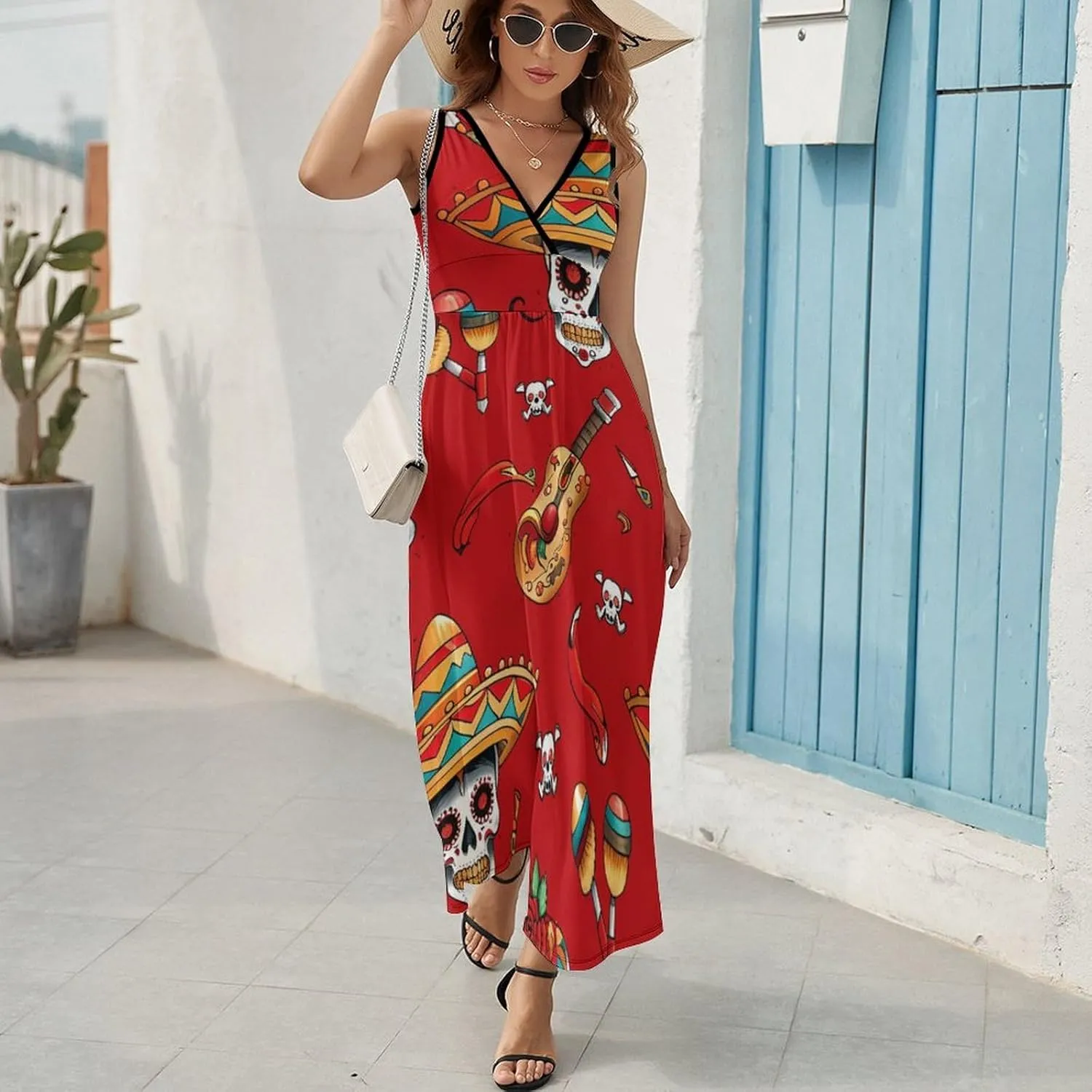 Casual Summer Tunic Dress Wrap Sleeveless Bodycon Beach Swing Dress