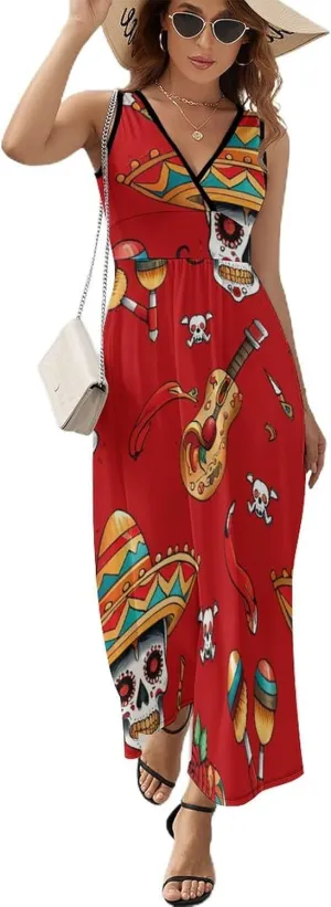 Casual Summer Tunic Dress Wrap Sleeveless Bodycon Beach Swing Dress