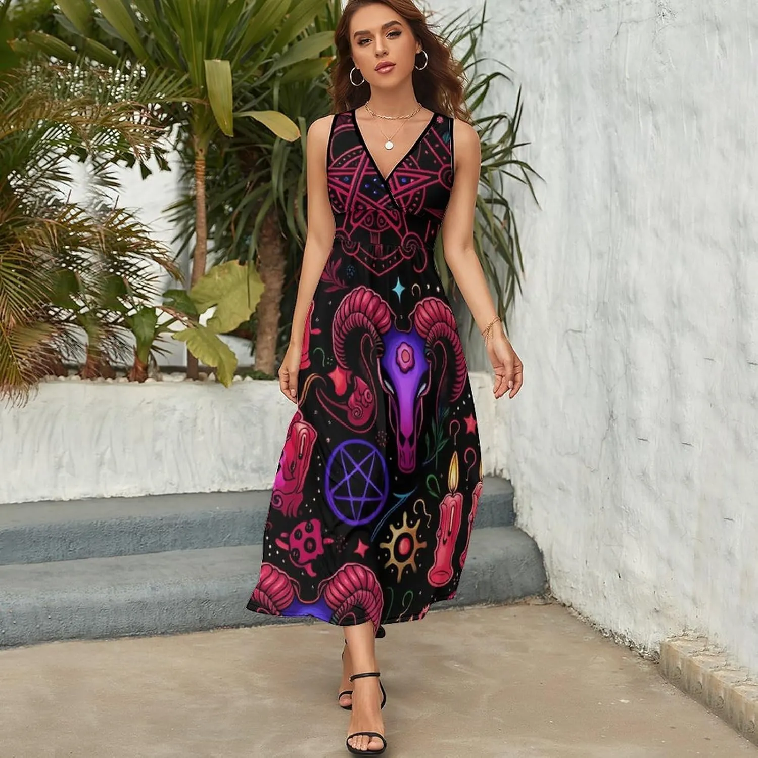 Casual Summer Tunic Dress Wrap Sleeveless Bodycon Beach Swing Dress