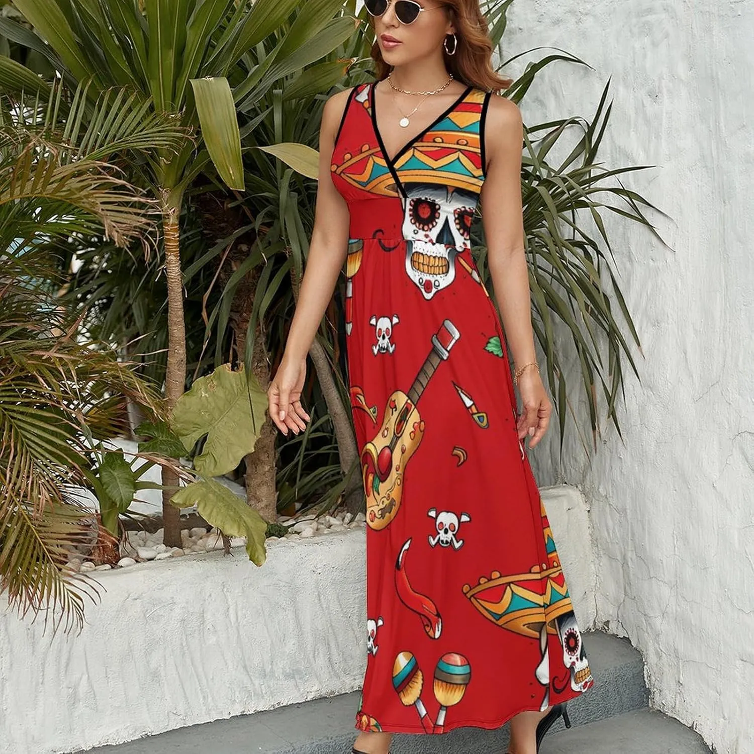 Casual Summer Tunic Dress Wrap Sleeveless Bodycon Beach Swing Dress