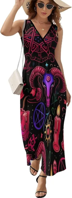 Casual Summer Tunic Dress Wrap Sleeveless Bodycon Beach Swing Dress