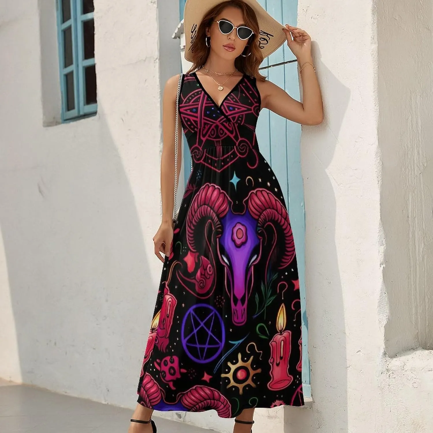 Casual Summer Tunic Dress Wrap Sleeveless Bodycon Beach Swing Dress