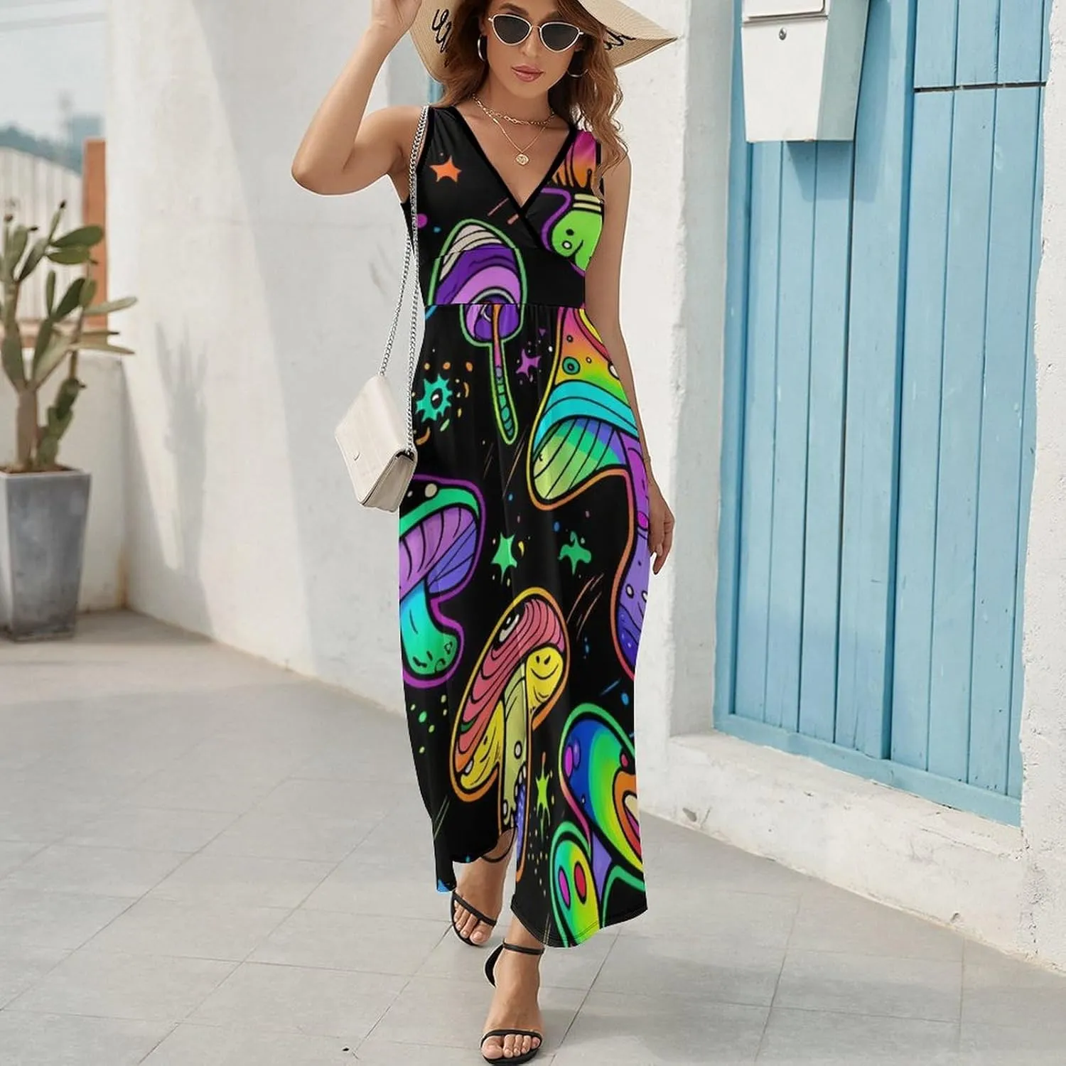 Casual Summer Tunic Dress Wrap Sleeveless Bodycon Beach Swing Dress