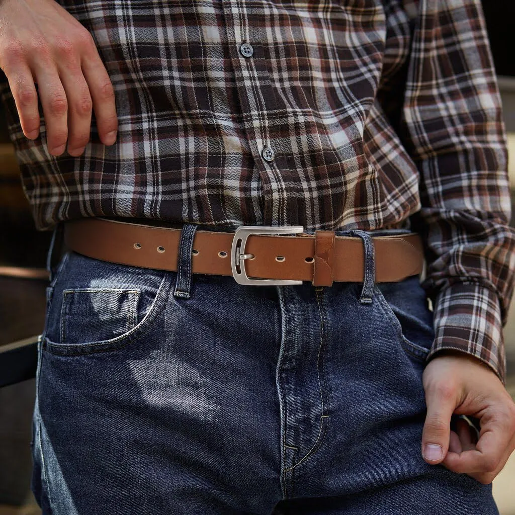 CHAOREN Full Grain Leather Belts for Men - Mens Belt for Jeans - Timeless Elegance for Casual Dress