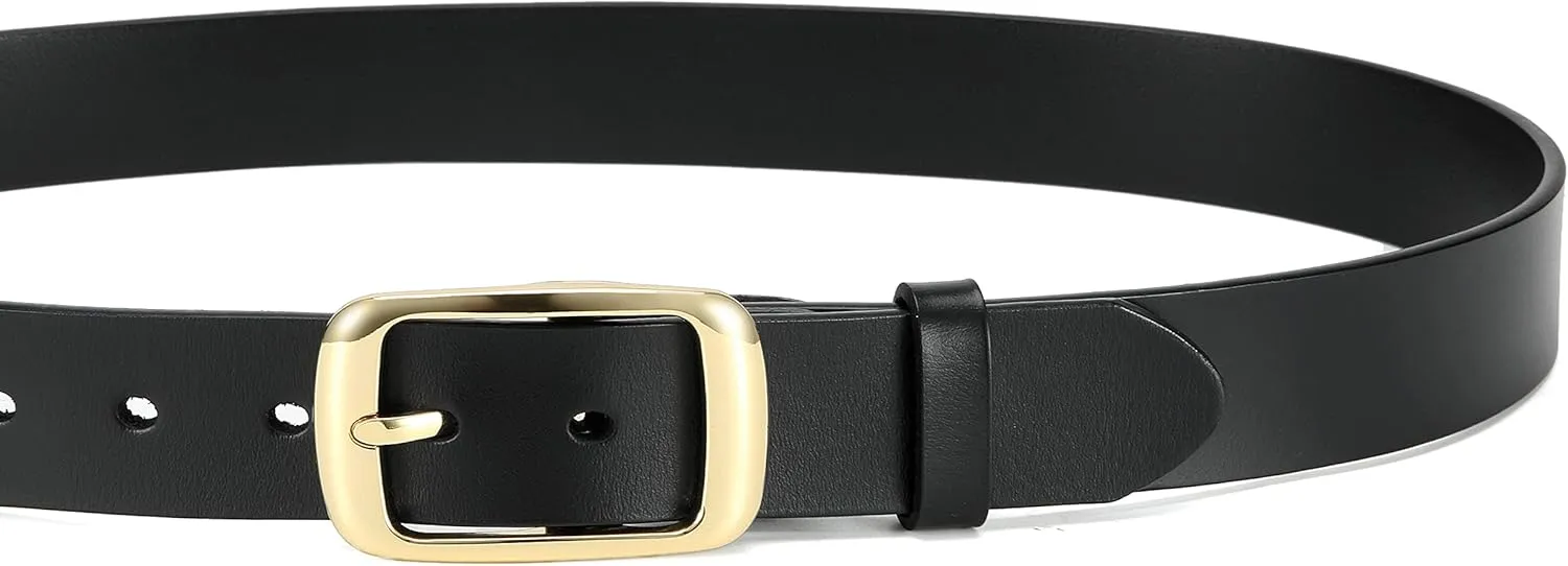 CHAOREN Womens Belts for Jeans - Leather Belt Women 1.3" Width - Genuine Leather Crafted by Hand