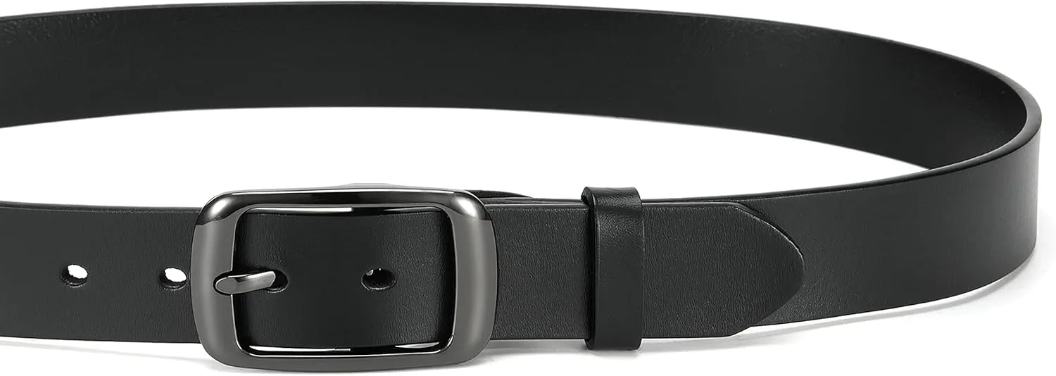 CHAOREN Womens Belts for Jeans - Leather Belt Women 1.3" Width - Genuine Leather Crafted by Hand