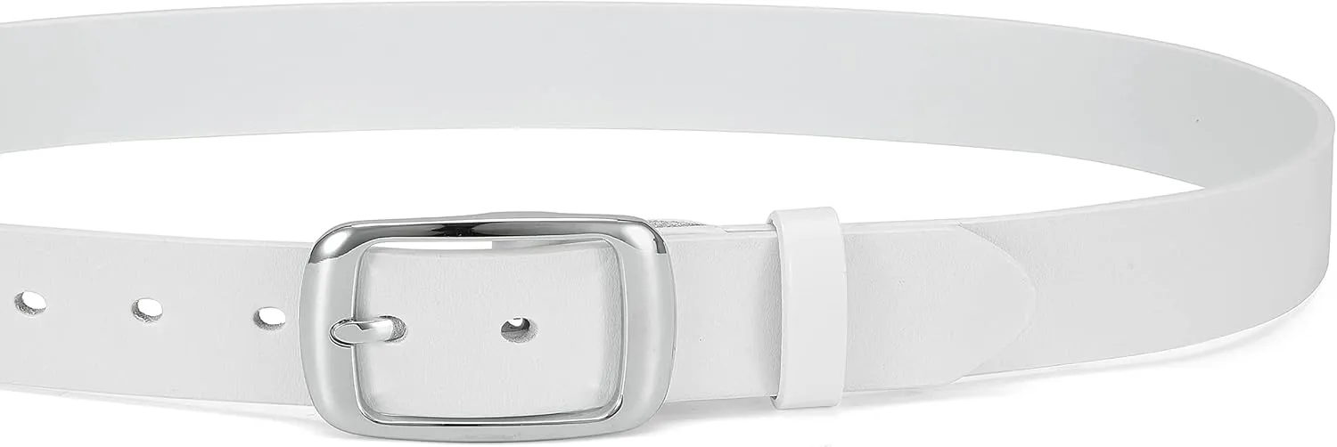 CHAOREN Womens Belts for Jeans - Leather Belt Women 1.3" Width - Genuine Leather Crafted by Hand