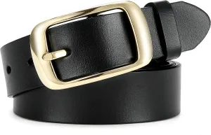 CHAOREN Womens Belts for Jeans - Leather Belt Women 1.3" Width - Genuine Leather Crafted by Hand
