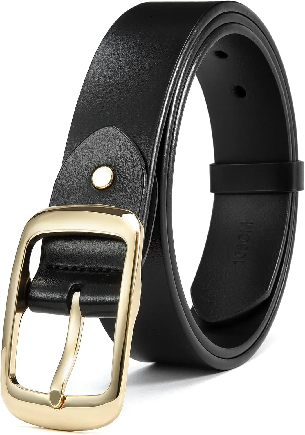 CHAOREN Womens Belts for Jeans - Leather Belt Women 1.3" Width - Genuine Leather Crafted by Hand