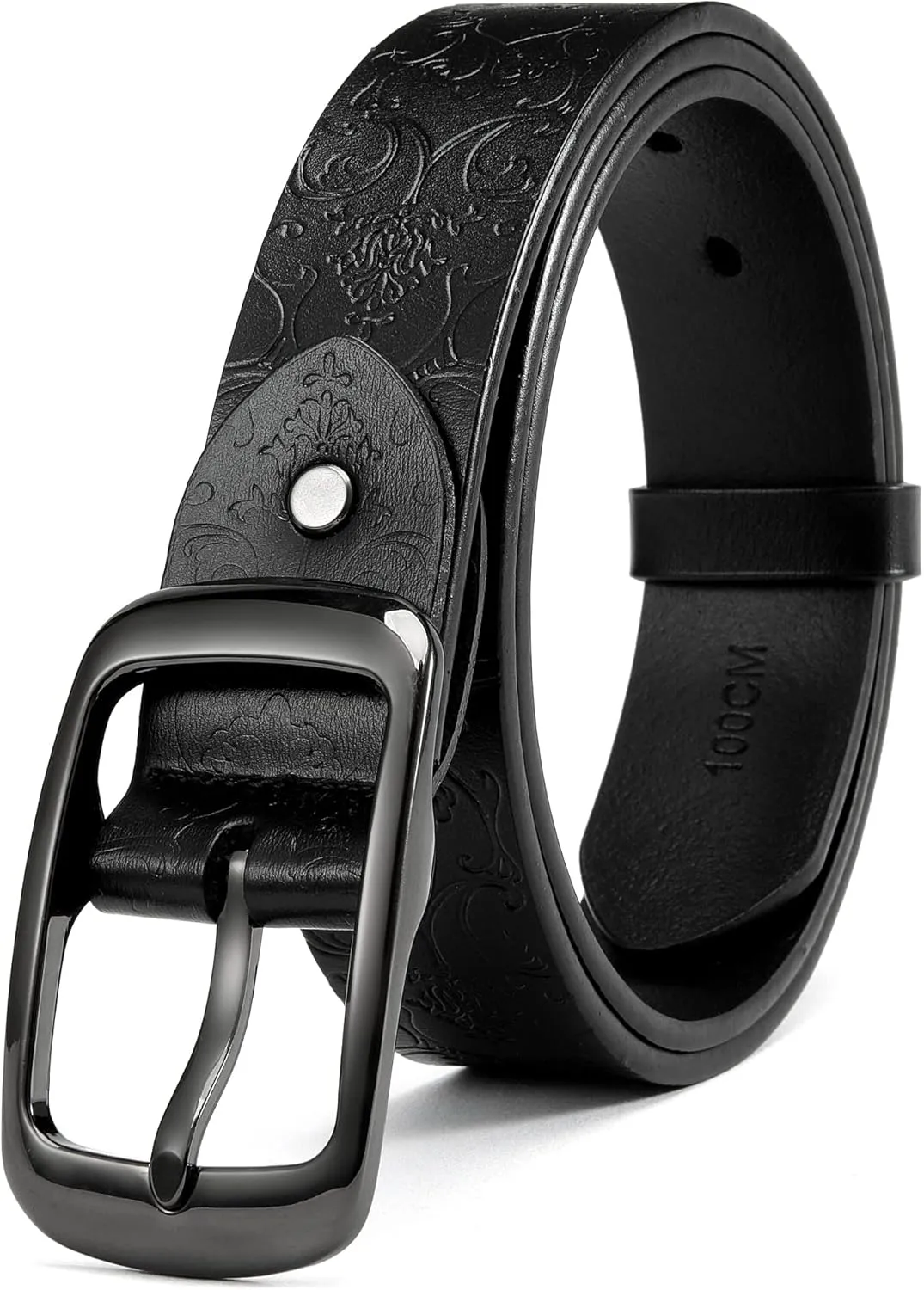 CHAOREN Womens Belts for Jeans - Leather Belt Women 1.3" Width - Genuine Leather Crafted by Hand