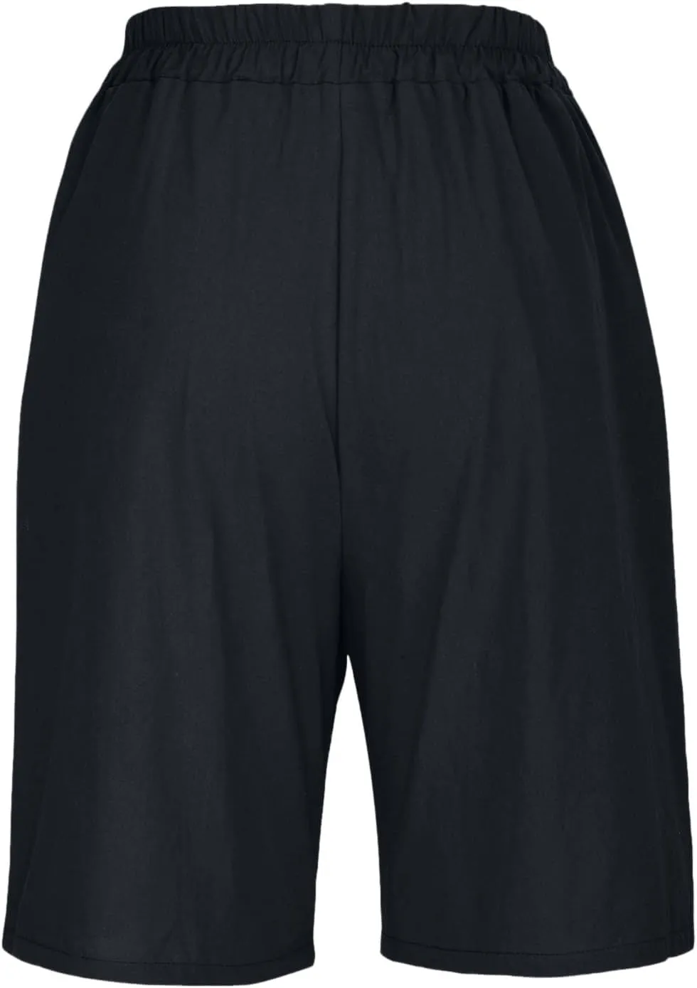 Cotton Linen Shorts for Women Loose Fit Knee Length Bermuda Shorts Casual Wide Leg Elastic Waist Workout Shorts