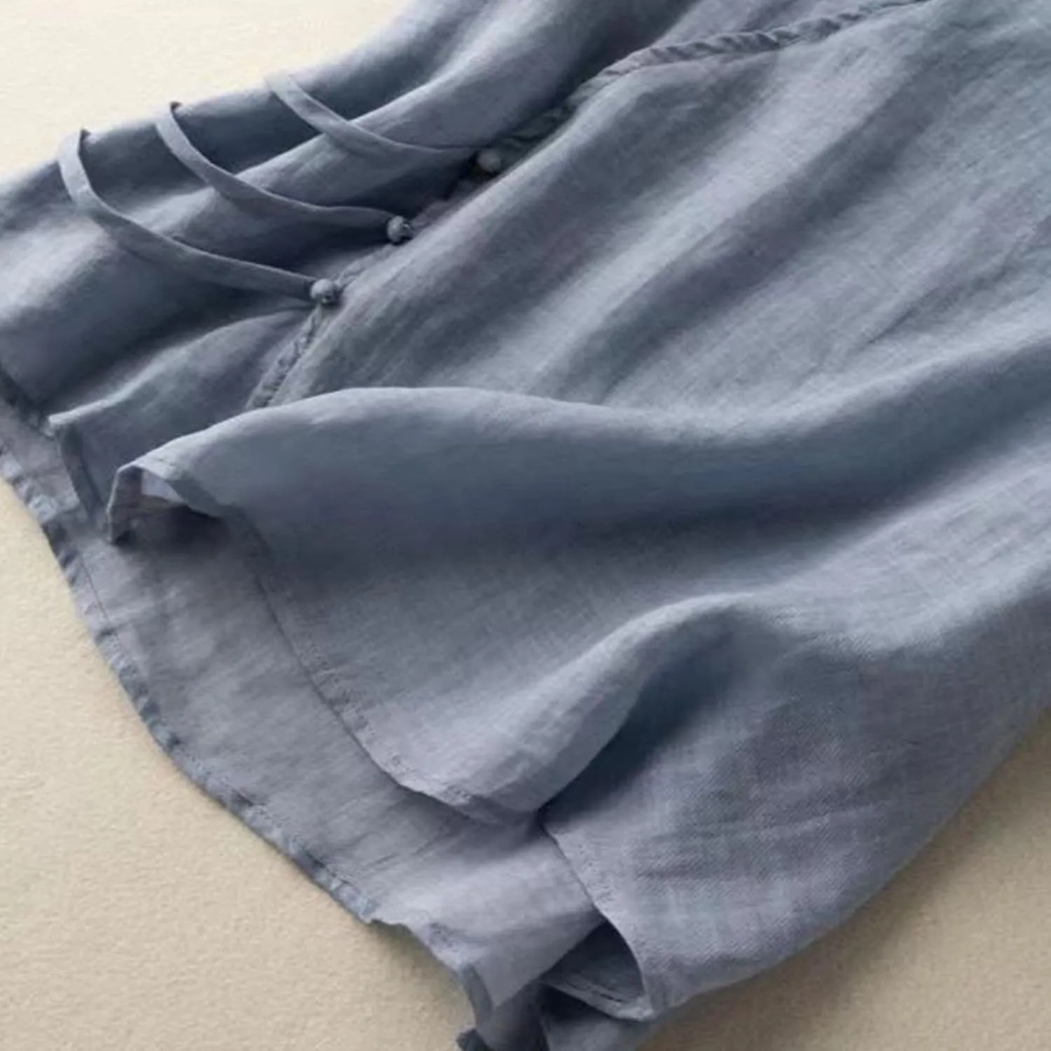 Cotton Linen Tops for Women Half Sleeve Work Blouses Dressy Casual Tunic Shirt Breathable Summer Basic Tees Tunics
