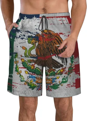 DARLEKS Men's Beach Shorts Drawstring Quick Dry Running Athletic Shorts Comfortable Loose Gym Shorts