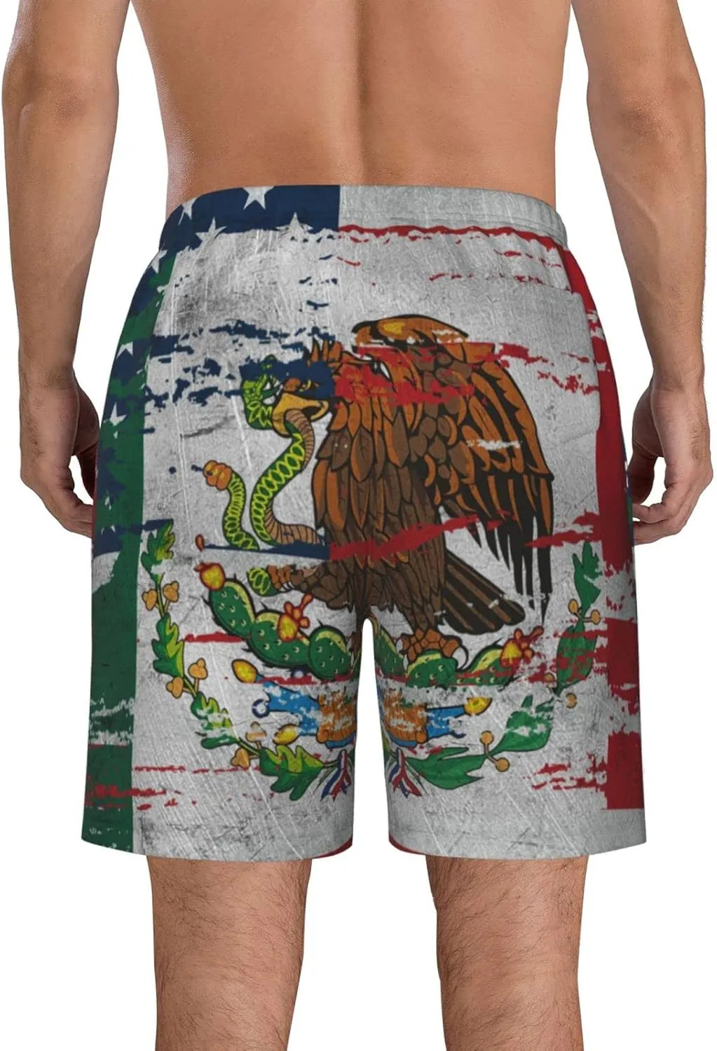 DARLEKS Men's Beach Shorts Drawstring Quick Dry Running Athletic Shorts Comfortable Loose Gym Shorts
