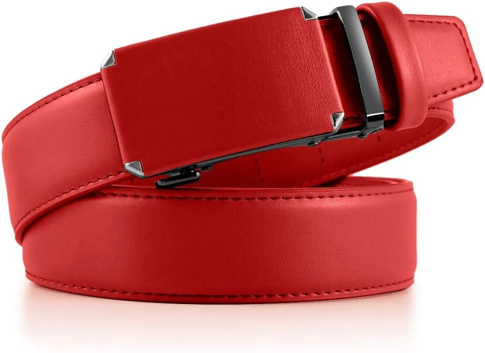 DOOPAI Belt Men, Ratchet Belt Dress Adjustable 1 3/8" Genuine Leather Designer Belt, Size Length Can be Cut, with Gift Box
