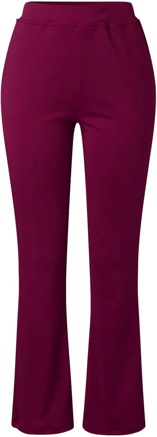 Dress Pants Women Business Casual Office Work Pants Premium Stretch Yoga Pants Straight Leg Bootcut Slacks Pants