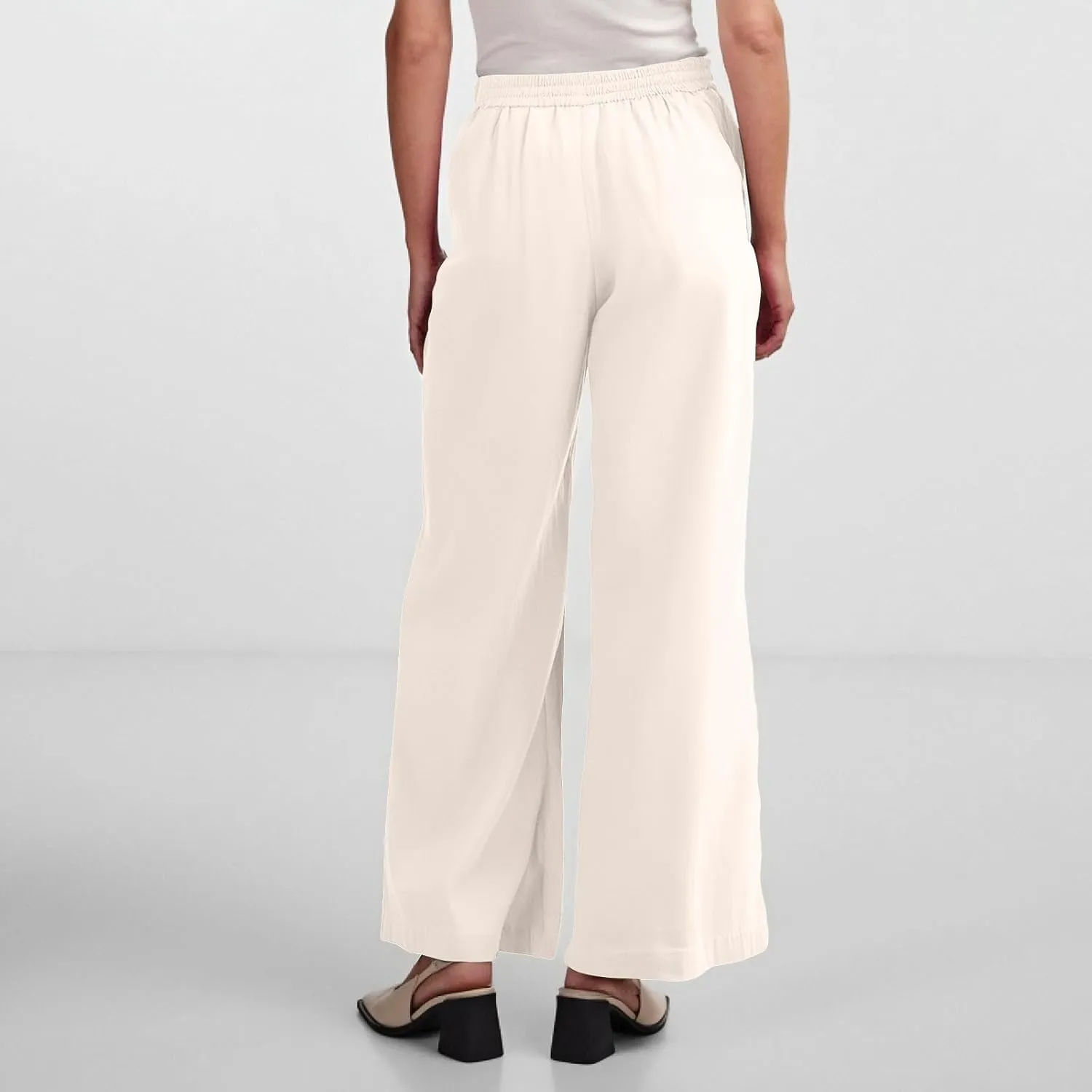 fanmpghleoo Wide Leg Linen Pants for Women Plus Size Linen Pants Women Summer Business Casual Baggy High Waisted Dress Pants