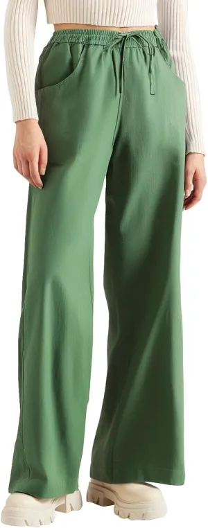 fanmpghleoo Wide Leg Linen Pants for Women Plus Size Linen Pants Women Summer Business Casual Baggy High Waisted Dress Pants