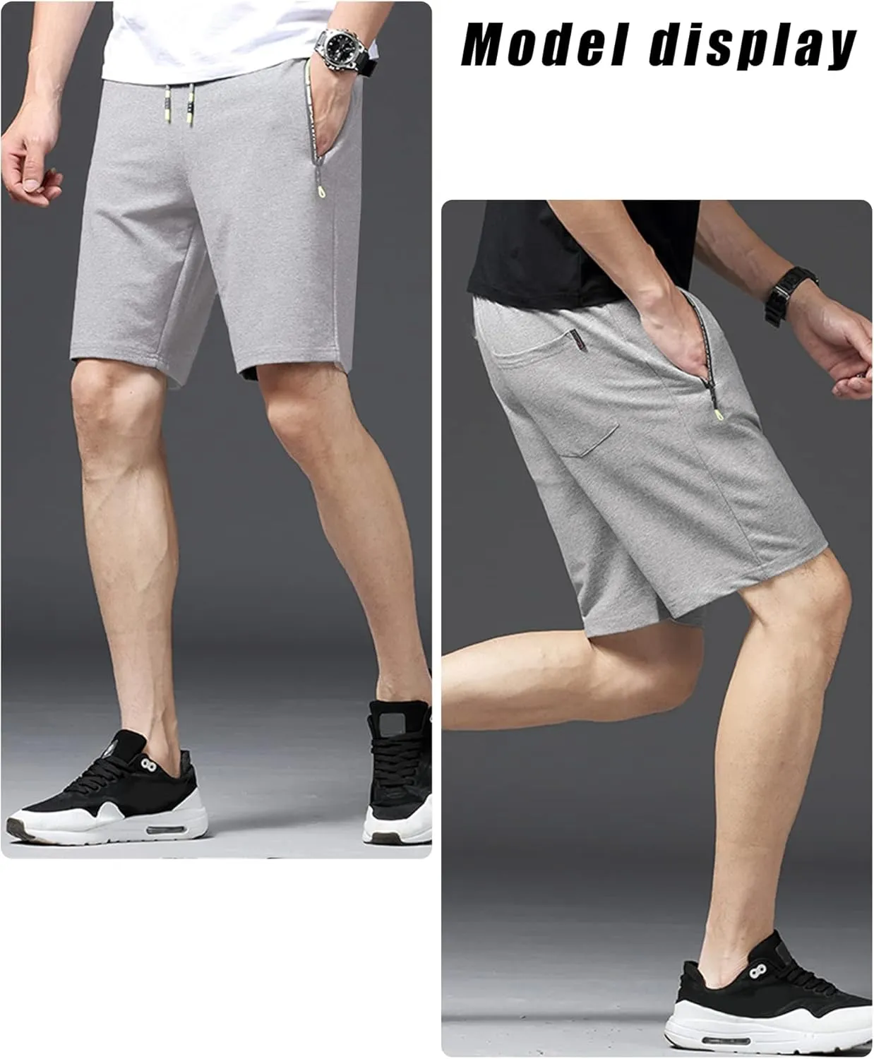 FEOYA Men's Linerless Workout Shorts Lightweight Basketball Boxing Gym Sports Shorts Men