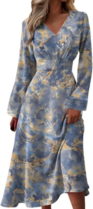Floral Pink Dress Sleeve Loose Plain Maxi Dresses Casual Long Dresses with Pockets Long Floral Sun