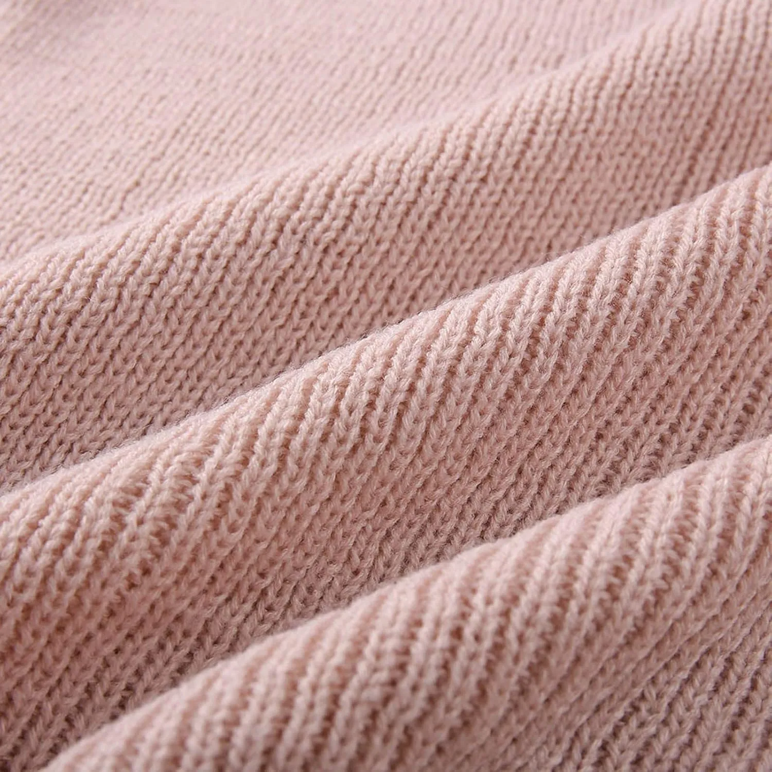 FMCHICO Women's Long Sleeve Turtleneck Loose Oversized Tunic Pullover Sweater Knit Tops