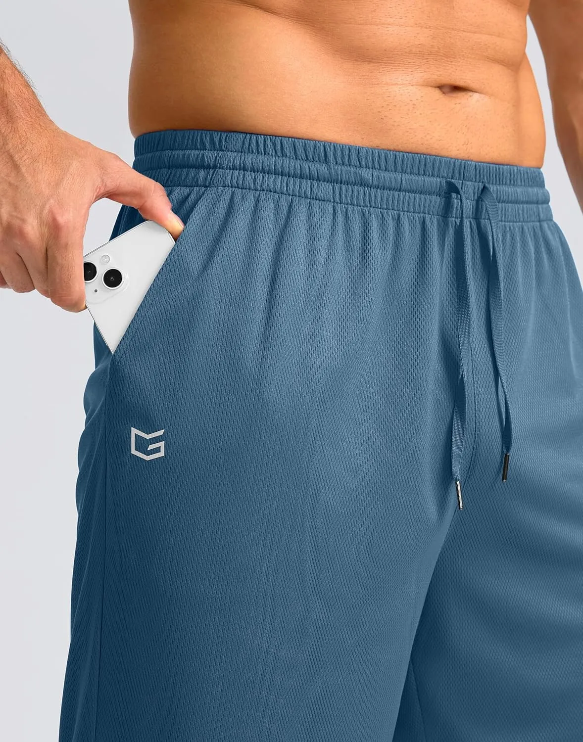 G Gradual Men's Athletic Shorts with Pockets 11" Long Basketball Shorts Lightweight Quick Dry Gym Workout Shorts for Men