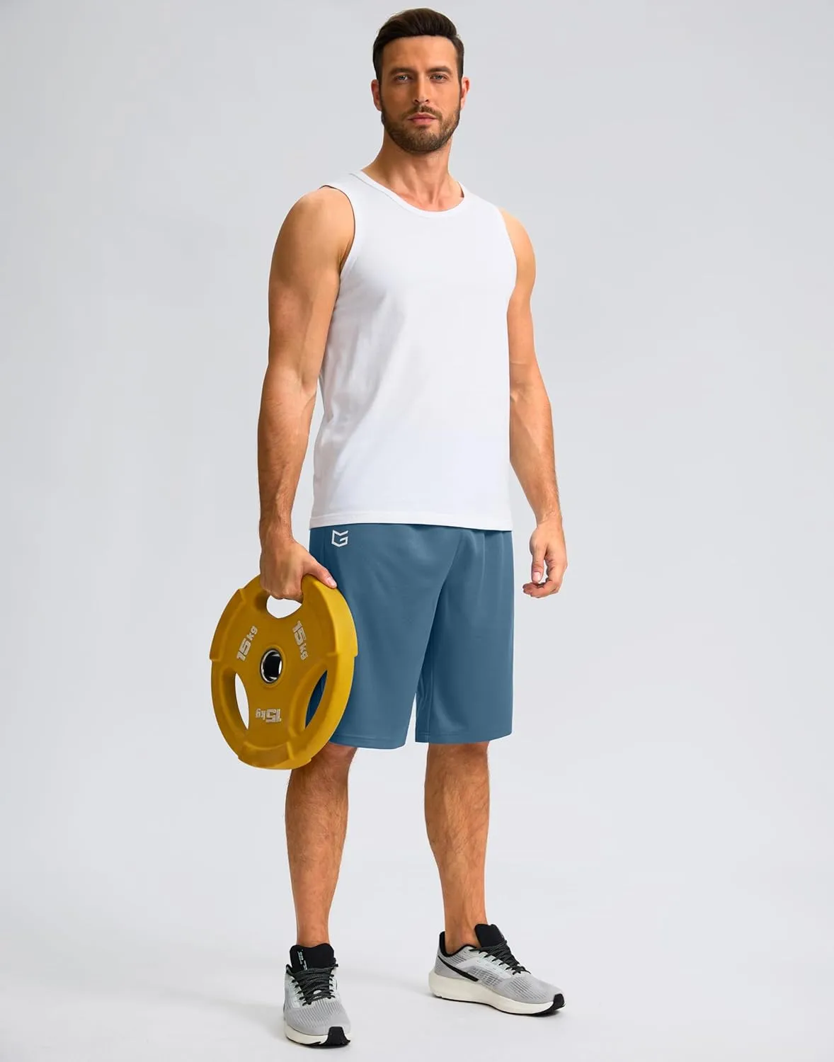 G Gradual Men's Athletic Shorts with Pockets 11" Long Basketball Shorts Lightweight Quick Dry Gym Workout Shorts for Men