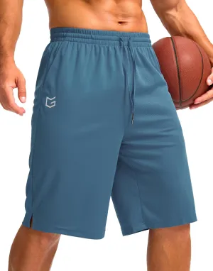 G Gradual Men's Athletic Shorts with Pockets 11" Long Basketball Shorts Lightweight Quick Dry Gym Workout Shorts for Men