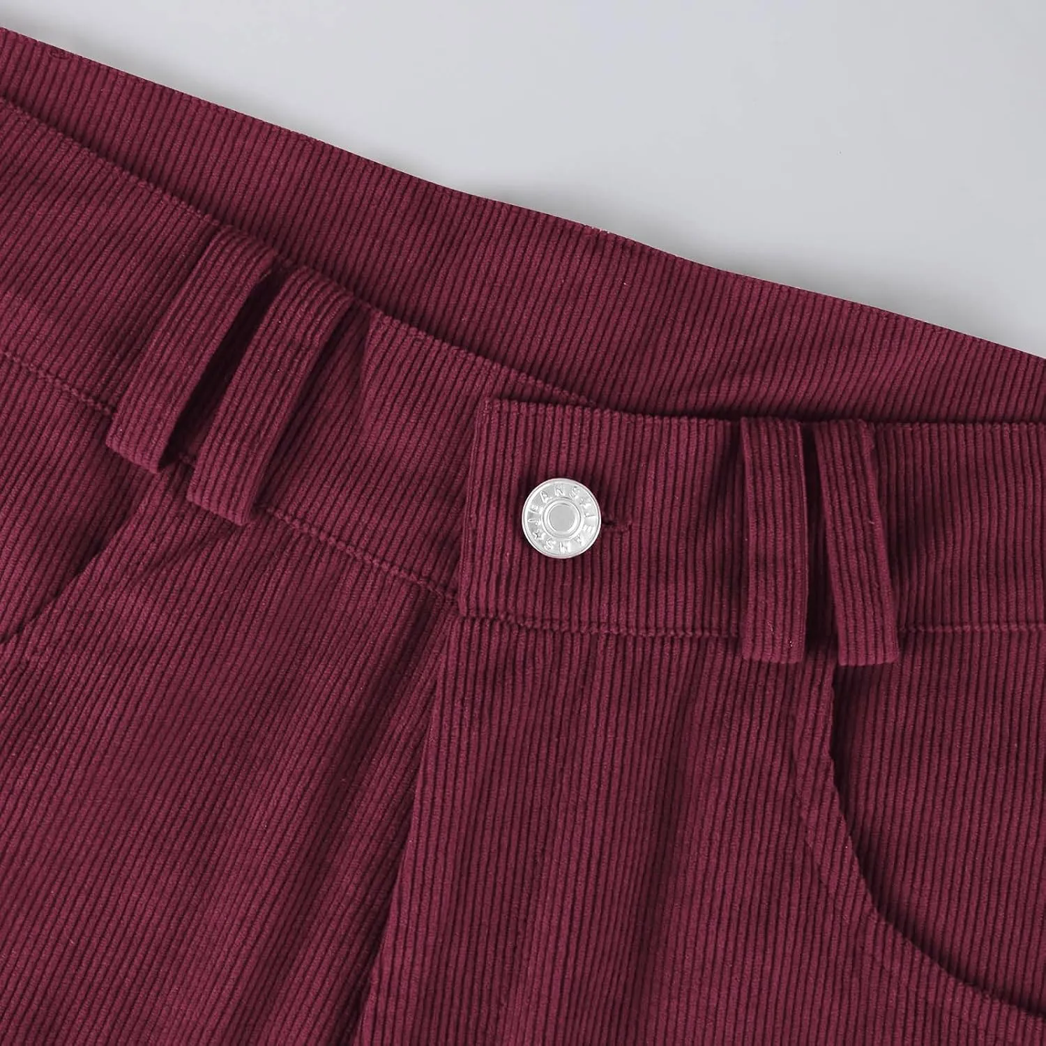 Gumipy Womens Corduroy Pants Trendy Casual Trousers Pants Loose Comfy Mid Rise Straight Leg Pants Lounge Pants with Pockets