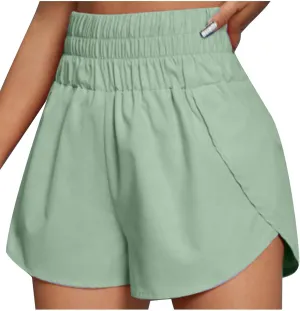 Gym Shorts for Women Tummy Control Workout Shorts High Waisted Running Shorts Elastic Summer Shorts Athletic Shorts