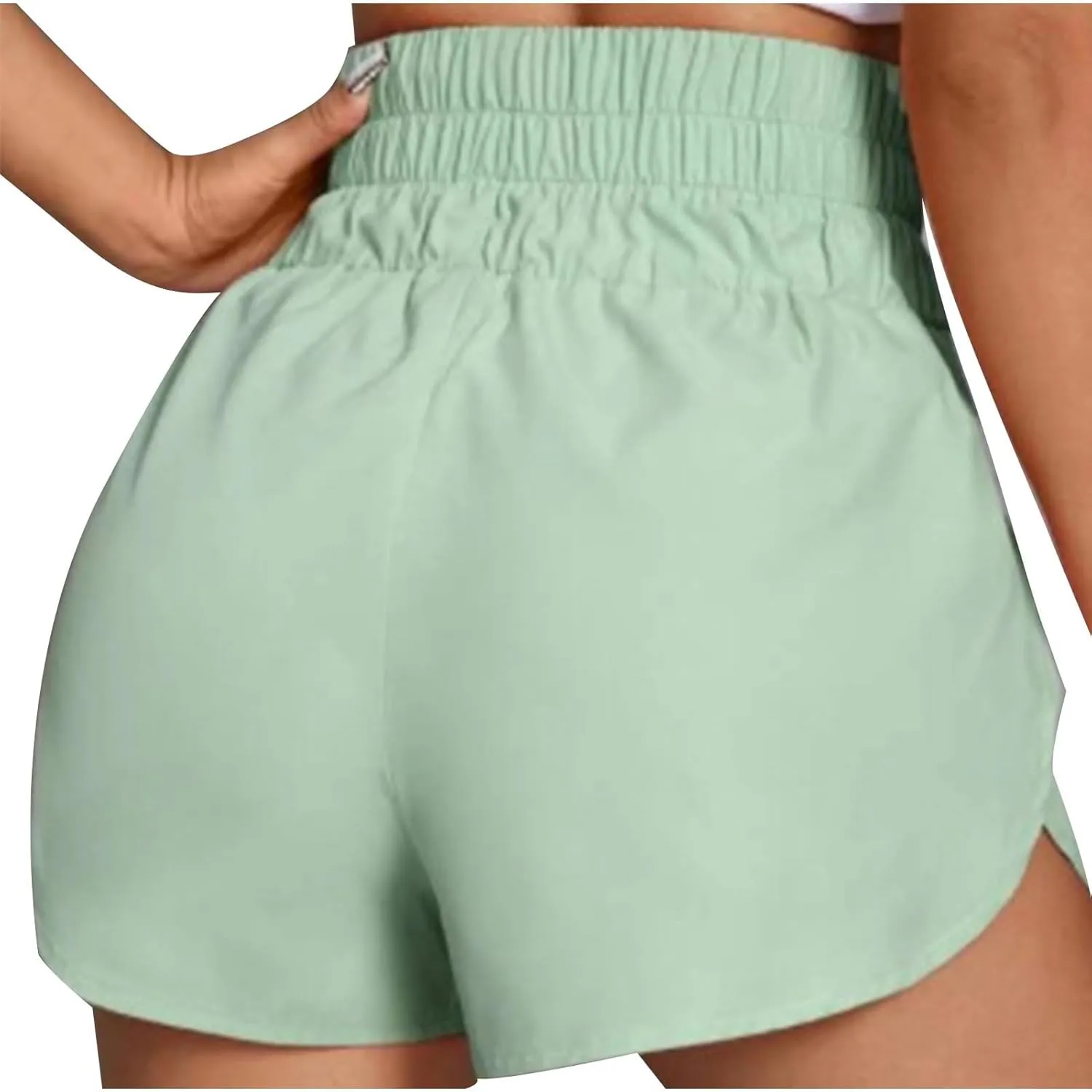 Gym Shorts for Women Tummy Control Workout Shorts High Waisted Running Shorts Elastic Summer Shorts Athletic Shorts
