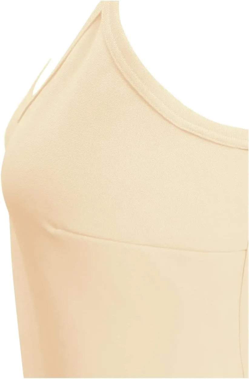 Hanpceirs Women's Basic Bodycon Dresses Cami Slip Spaghetti Strap Tank Casual Club Mini Dress