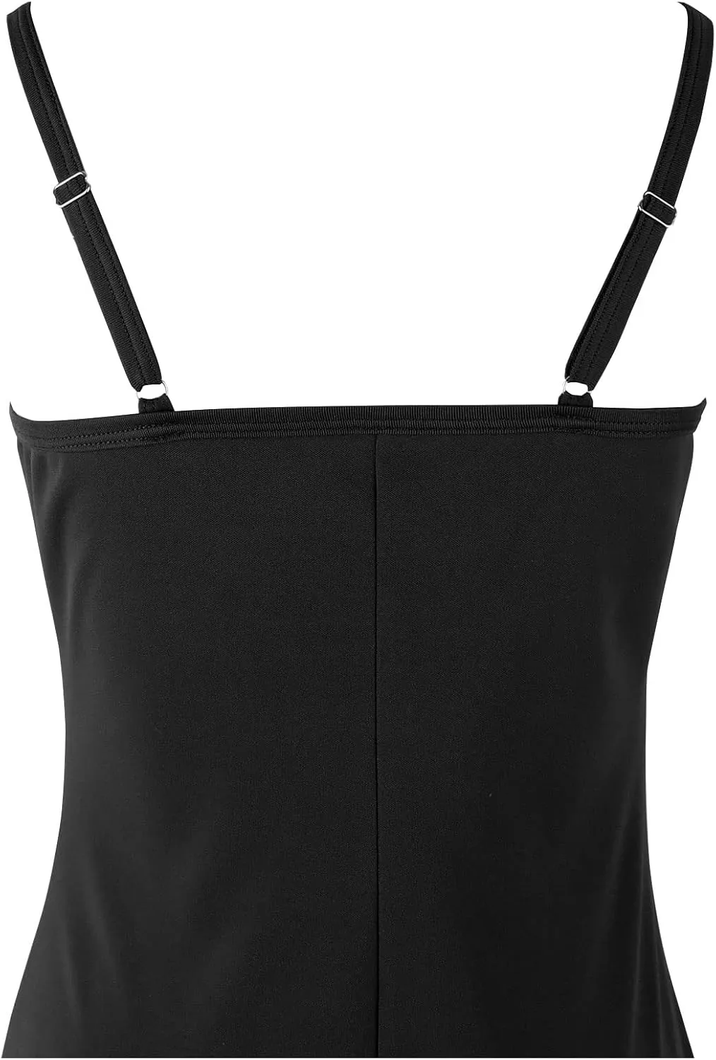 Hanpceirs Women's Basic Bodycon Dresses Cami Slip Spaghetti Strap Tank Casual Club Mini Dress