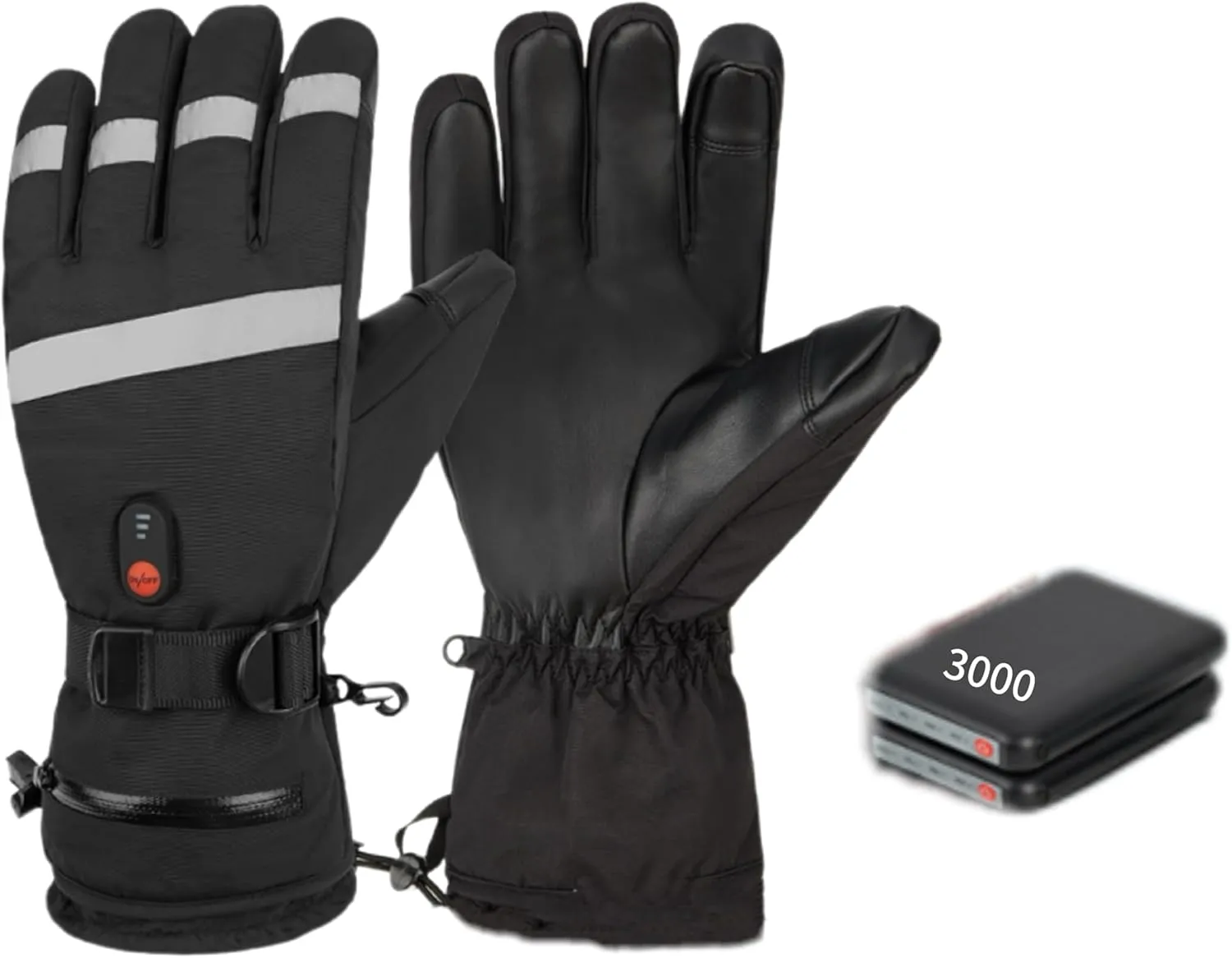 Heated Gloves Rechargeable for Men & Women, 6000 mAh Battery Heated Gloves, Waterproof and Touchscreen Warmer for Outdoor Skiing, Hiking, Cycling