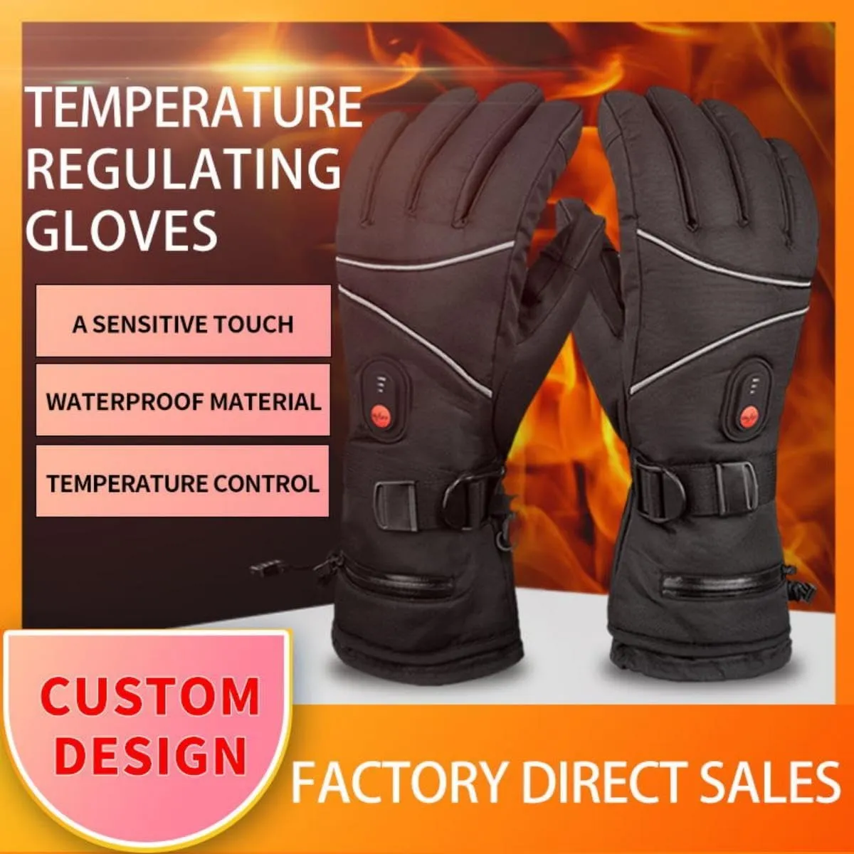 Heated Gloves Rechargeable for Men & Women, 6000 mAh Battery Heated Gloves, Waterproof and Touchscreen Warmer for Outdoor Skiing, Hiking, Cycling