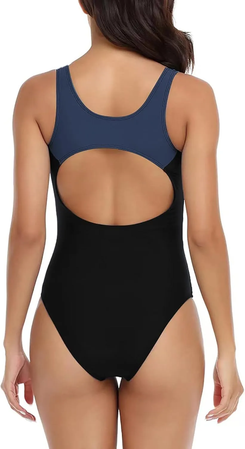 High Cut One Piece Bathing Suits for Women Tummy Control Slimming Swimsuit Sexy Backless Sporty Swim Suit Swimwear