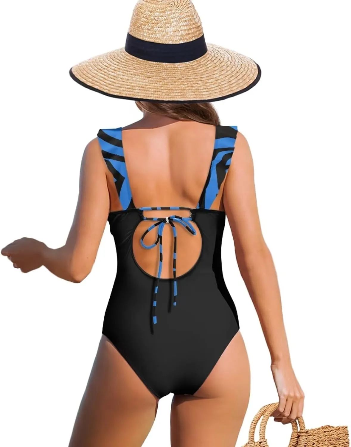 Howilath Leopard Print Women Swimsuits Tummy Control Swimming Suits One Piece Bathing Suits Vintage Lightweight Swimwear